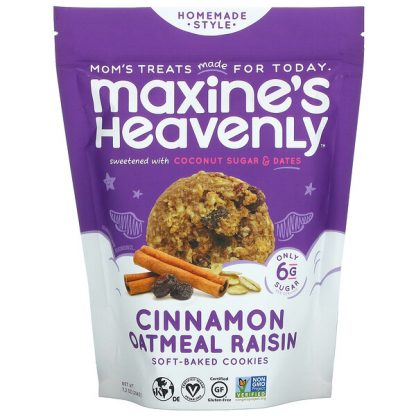 Maxine's Heavenly, Soft-Baked Cookies, Cinnamon Oatmeal Raisin, 7.2 oz (204 g)