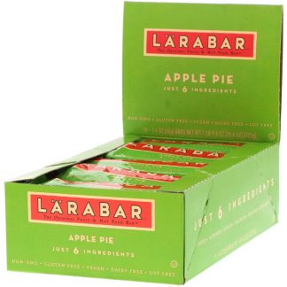 Larabar, The Original Fruit & Nut Food Bar, Apple Pie, 16 Bars, 1.6 oz (45 g) Each