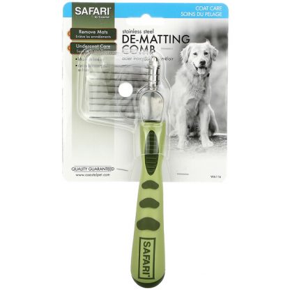 Safari, Stainless Steel De-matting Comb, 1 Comb