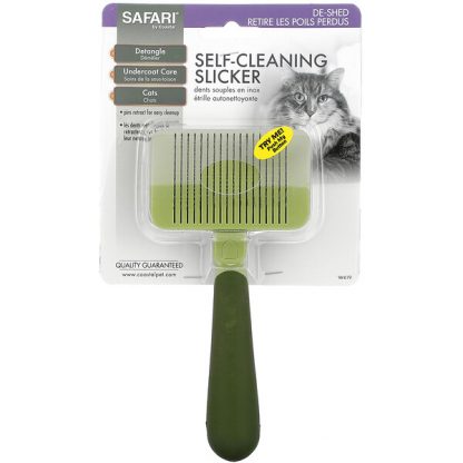 Safari, Self-Cleaning Slicker Brush for Cats, 1 Slicker Brush