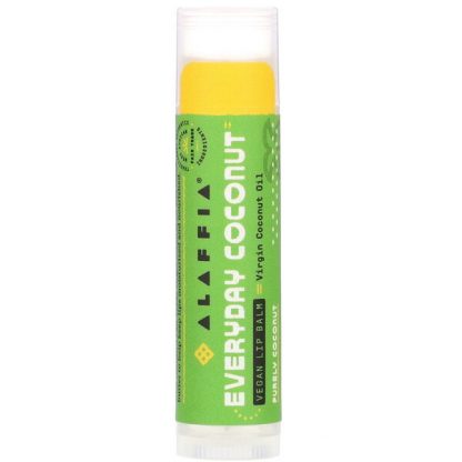 Alaffia, Everyday Coconut, Vegan Lip Balm, Purely Coconut, 0.15 oz (4.25 g)