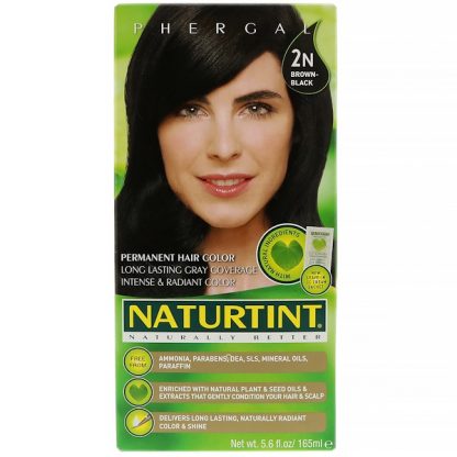 Naturtint, Permanent Hair Color, 2N Brown-Black, 5.6 fl oz (165 ml)