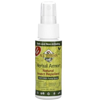 All Terrain, Herbal Armor, Natural Insect Repellent DEET-Free Pump Spray, 2.0 fl oz (59 ml)