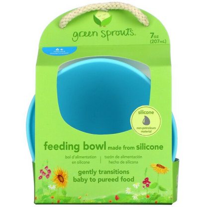 Green Sprouts, Feeding Bowl, 6+ Months, Aqua, 1 Bowl, 7 oz (207 ml)