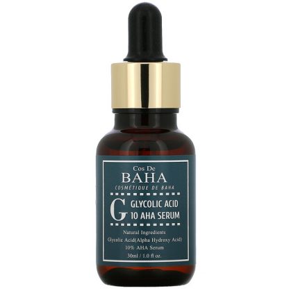 Cos De BAHA, G, Glycolic Acid 10 AHA Serum, 1 fl oz (30 ml)