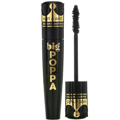 Wet n Wild, Big Poppa Mascara, Blackest Black, 0.33 fl oz (10 ml)