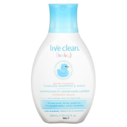 Live Clean, Baby, Gentle Moisture Tearless Shampoo & Wash, 10 fl oz (300 ml)