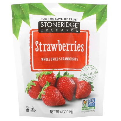 Stoneridge Orchards, Strawberries, Whole Dried Strawberries, 4 oz (113 g)