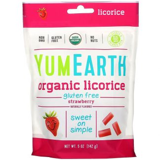 YumEarth, Organic Licorice, Strawberry, 5 oz (142 g)