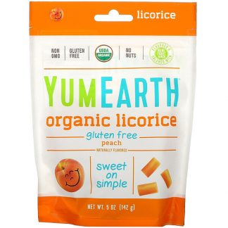 YumEarth, Organic Licorice, Peach, 5 oz (142 g)