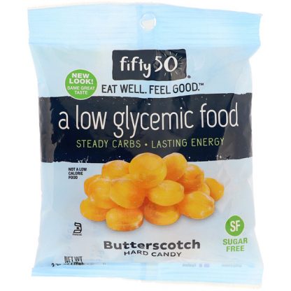 Fifty 50, Low Glycemic Hard Candy, Butterscotch, 2.75 oz (78 g)