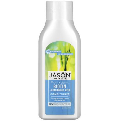 Jason Natural, Conditioner, Biotin + Hyaluronic Acid, 16 oz (473 ml)