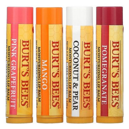 Burt's Bees, Moisturizing Lip Balms, Superfruit, 4 Pack, 0.15 oz (4.25 g) Each