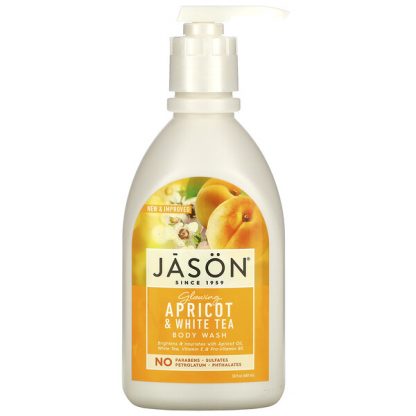 Jason Natural, Body Wash, Glowing Apricot & White Tea, 30 fl oz (887 ml)