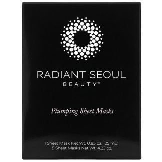 Radiant Seoul, Plumping Beauty Sheet Mask, 5 Sheet Masks, 0.85 oz (25 ml) Each