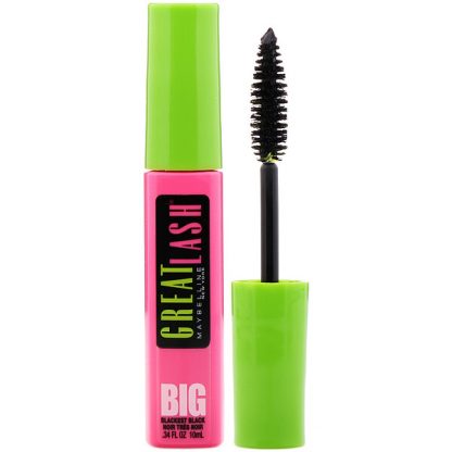 Maybelline, Great Lash, Big Mascara, 130 Blackest Black, 0.34 fl oz (10 ml)