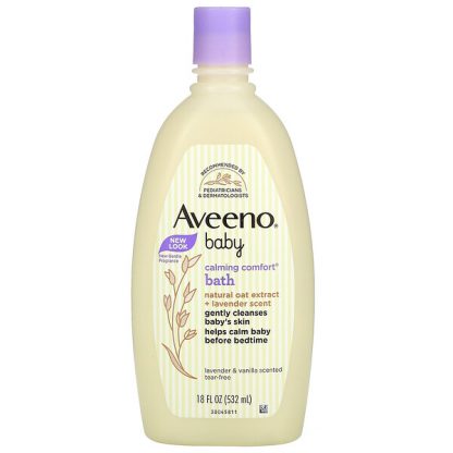 Aveeno, Baby, Calming Comfort Bath, Lavender & Vanilla, 18 fl oz (532 ml)