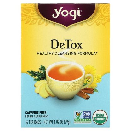 Yogi Tea, Detox, Caffeine Free, 16 Tea Bags, 1.02 oz (29 g)