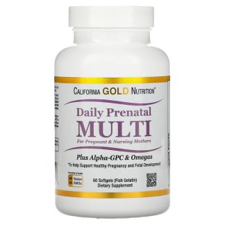 California Gold Nutrition, Daily Prenatal Multi for Pregnant & Nursing Mothers, 60 Fish Gelatin Softgels