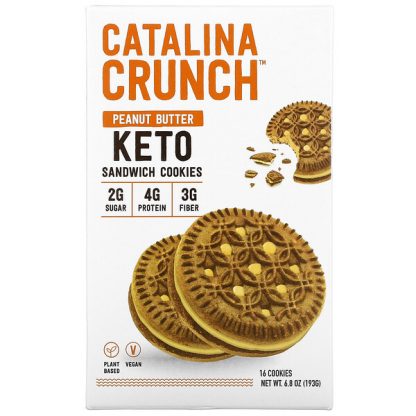 Catalina Crunch, Keto Sandwich Cookies, Peanut Butter, 16 Cookies, 6.8 oz (193 g)