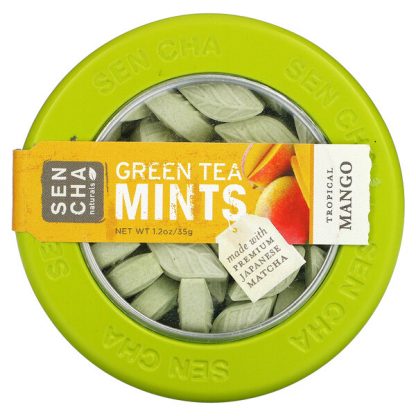 Sencha Naturals, Green Tea Mints, Tropical Mango, 1.2 oz (35 g)