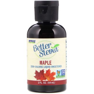 NOW Foods, Better Stevia, Zero-Calorie Liquid Sweetener, Maple, 2 fl oz (59 ml)