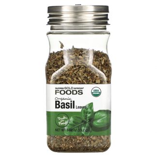 California Gold Nutrition, FOODS - Organic Basil Leaves, 0.82 oz (23.2 g)