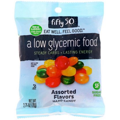 Fifty 50, Low Glycemic Hard Candy, Assorted Flavors, 2.75 oz (78 g)