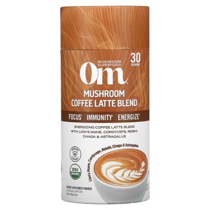 Om Mushrooms, Mushroom Coffee Latte Blend, 8.47 oz (240 g)