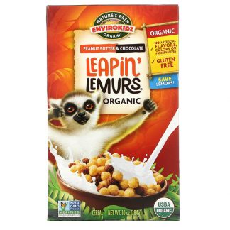 Nature's Path, Envirokidz Organic, Leapin' Lemurs Cereal, Peanut Butter & Chocolate, 10 oz (284 g)