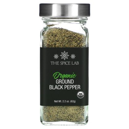 The Spice Lab, Organic Ground Black Pepper, 2.2 oz (62 g)