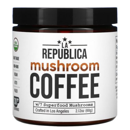 LA Republica, Mushroom Coffee W/7 Superfood Mushrooms, 2.12 oz (60 g)