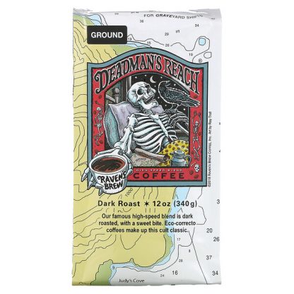 Raven's Brew Coffee, Deadman's Reach, Ground, Dark Roast, 12 oz ( 340 g)