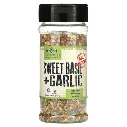 The Spice Lab, Sweet Basil + Garlic, 3.8 oz (107 g)