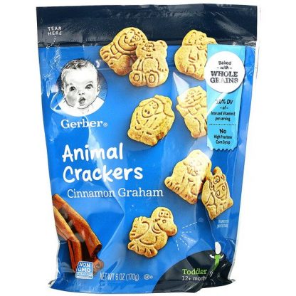 Gerber, Animal Crackers, 12+ Months, Cinnamon Graham, 6 oz (170 g)