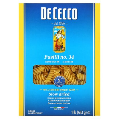 De Cecco, Fusilli No. 34, 1 lb (453 g)