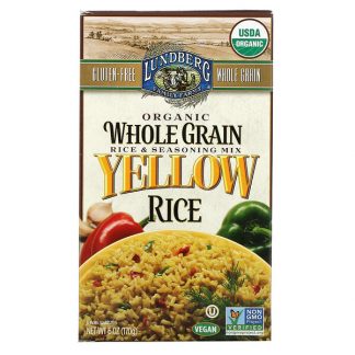 Lundberg, Organic Whole Grain Rice & Seasoning Mix, Yellow Rice, 6 oz (170 g)