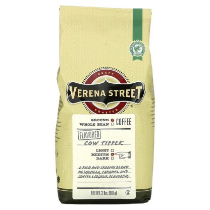 Verena Street, Cow Tipper, Flavored, Ground Coffee, Medium Roast, 2 lbs (907 g)