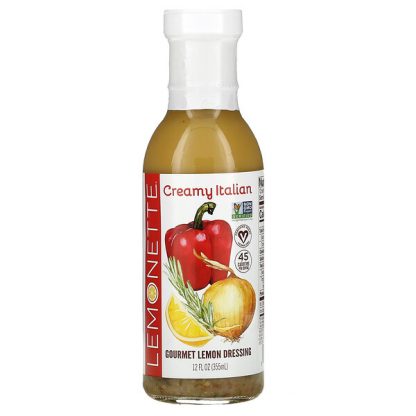 Lemonette, Gourmet Lemon Dressing, Creamy Italian, 12 fl oz (355 ml)