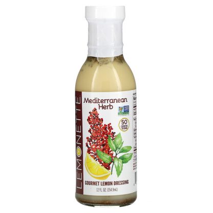 Lemonette, Gourmet Lemon Dressing, Mediterranean Herb, 12 fl oz (354.9 ml)