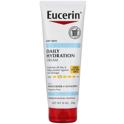 Eucerin, Daily Hydration Cream, SPF 30, Fragrance Free , 8 oz (226 g)