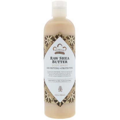 Nubian Heritage, Body Wash, Raw Shea Butter, 13 fl oz (384 ml)