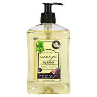 A La Maison de Provence, Liquid Soap For Hand & Body, Fig and Basil, 16.9 fl oz (500 ml)