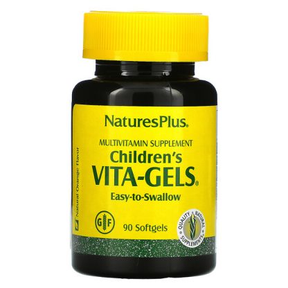 Nature's Plus, Children's Vita-Gels, Multivitamin Supplement, Natural Orange, 90 Softgels