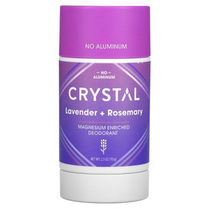 Crystal Body Deodorant, Magnesium Enriched Deodorant, Lavender + Rosemary, 2.5 oz (70 g)