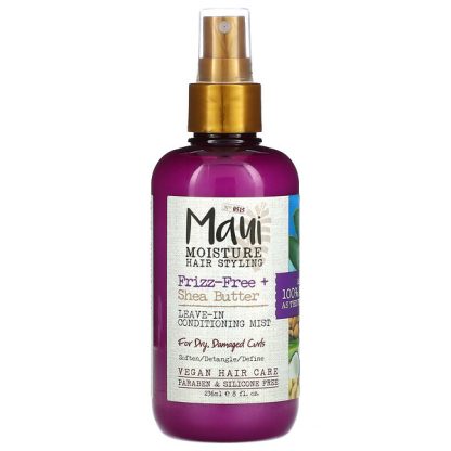 Maui Moisture, Frizz-Free + Shea Butter, Leave-In Conditioning Mist, For Dry, Damaged Curls, 8 fl oz (236 ml)