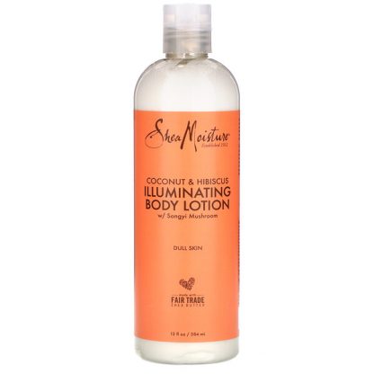 SheaMoisture, Illuminating Body Lotion with Songyi Mushroom, Coconut & Hibiscus, 13 fl oz (384 ml)