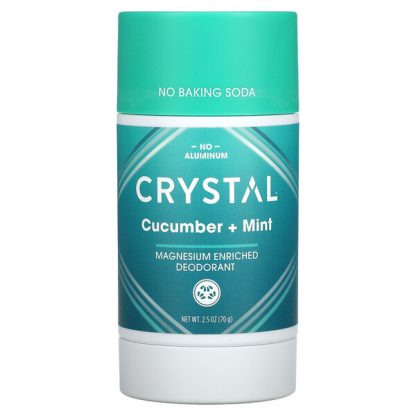 Crystal Body Deodorant, Magnesium Enriched Deodorant, Cucumber + Mint, 2.5 oz (70 g)