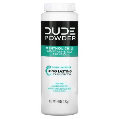 Dude Products, Powder, Body Powder, Menthol Chill, 4 oz (120 g)