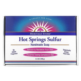 Heritage Store, Hot Springs Sulfur Handmade Soap, 3.5 oz (100 g)